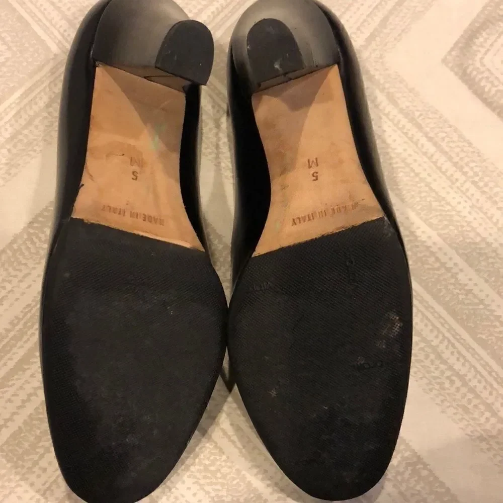 Michael Kors Black Round Toe Chunky Heels